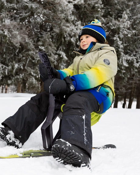 Two-Piece Play Snowsuit With Gradient Jacket Black | Deux par Deux | Jenni Kidz