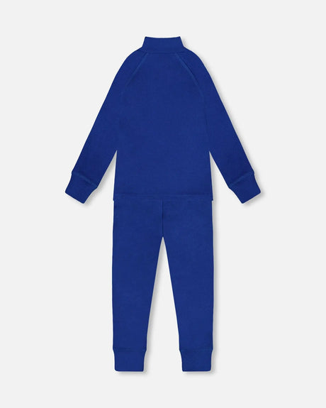 Two-Piece Thermal Underwear Set Blue | Deux par Deux | Jenni Kidz