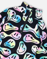 Two-Piece Thermal Underwear Set Smiley Face Girl | Deux par Deux | Jenni Kidz