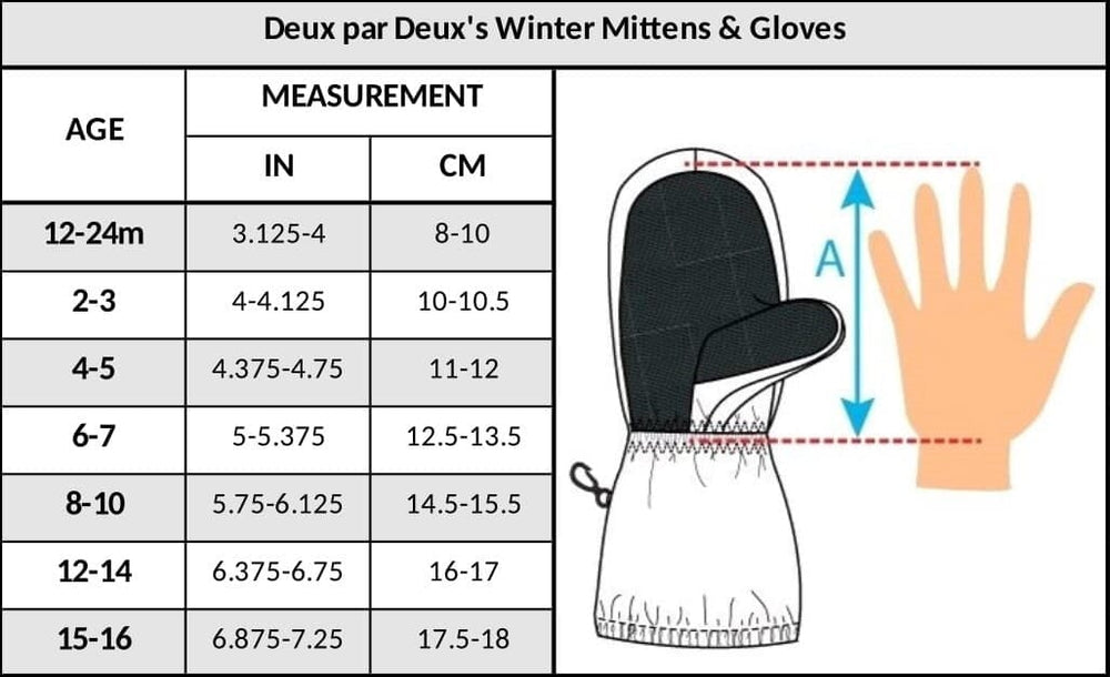 Deux par Deux Winter Mittens Play Light Blue