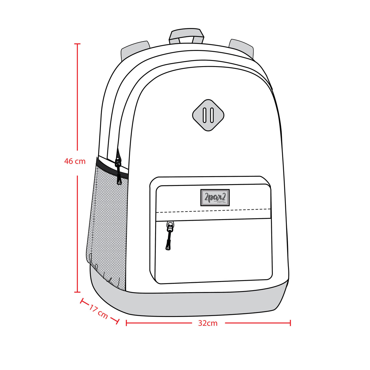 Kids Backpack Blue Checkered Print-4