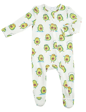 Angel Dear Avocize bamboo hidden zipper footie for babies - image 1