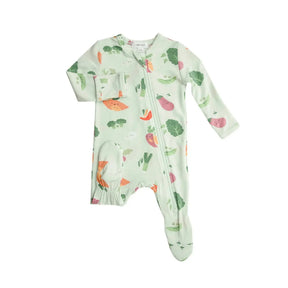 Angel Dear Veggie Family bamboo hidden zipper footie for babies - image 1
