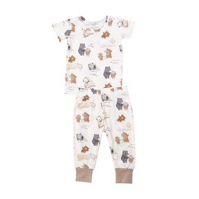 Angel Dear Sleepytime Bears bamboo pajama set front view