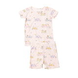 Short Loungewear Set - Bikes Pink | Angel Dear - Jenni Kidz