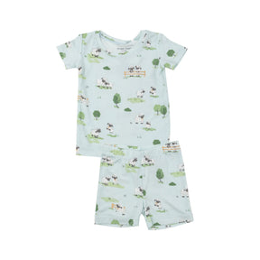 Angel Dear Valais Sheep bamboo short pajama set for kids, image 1